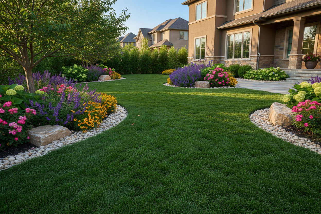 give me seville sod in a landscaping setting 