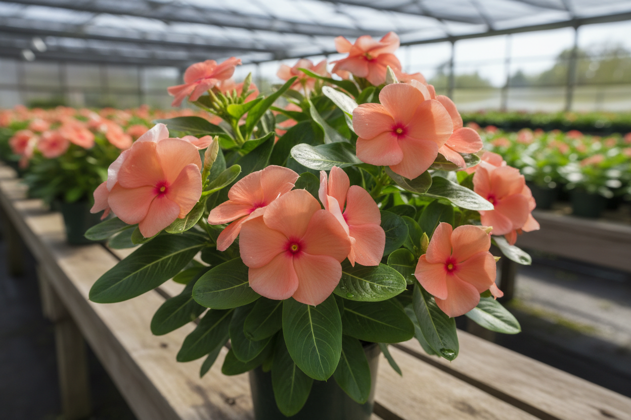 vinca Cora apricot